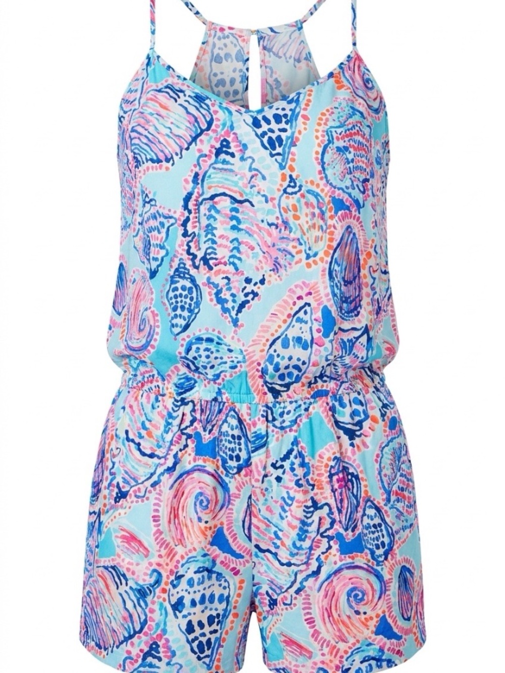 Lilly Pulitzer Dusk Shell Me About It Engineered Short Romper - size M